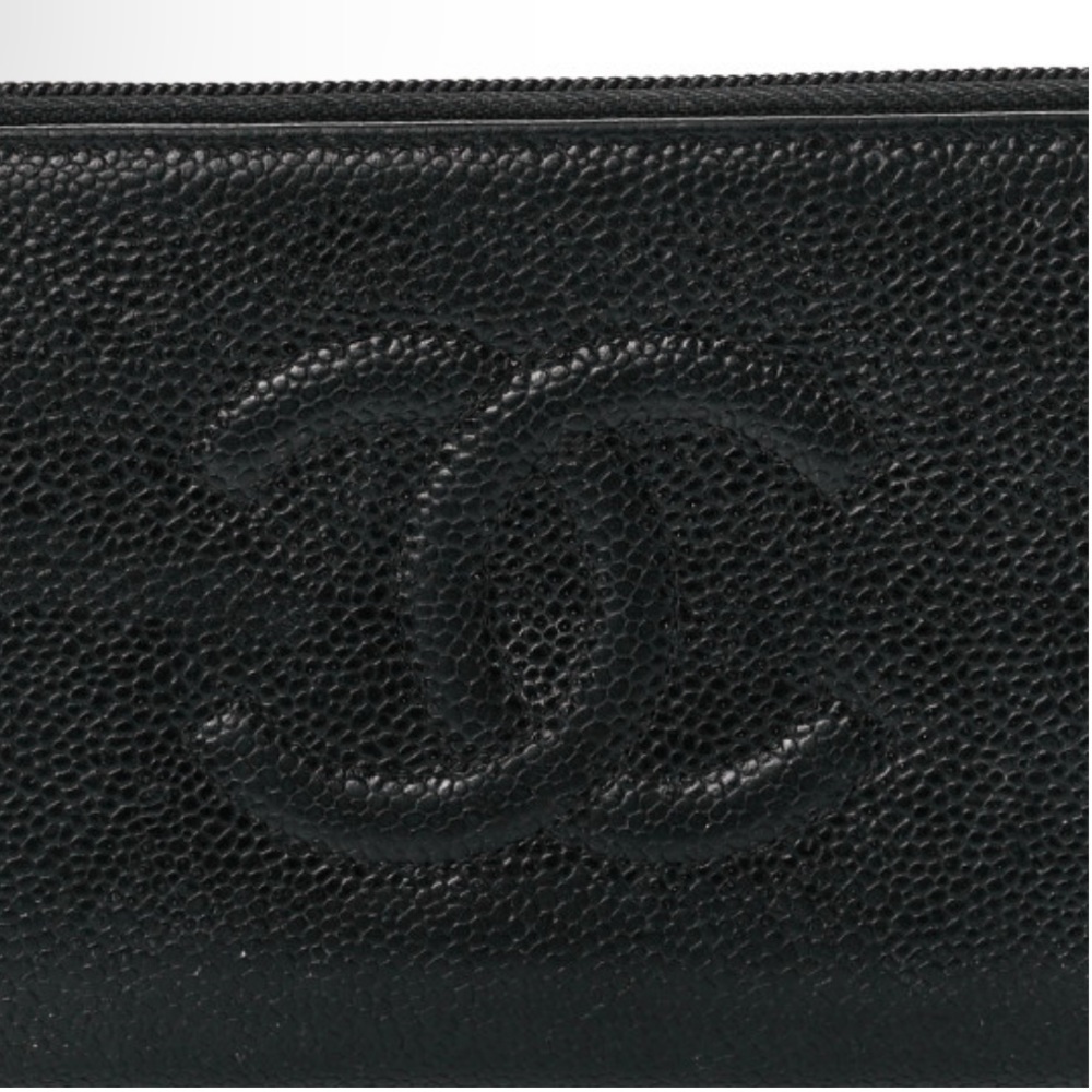 🔥CHANEL Caviar Large Timeless CC Zip Around Wallet in Black - Picture 10 of 10